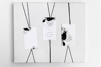 White label tags mockup psd, with strings