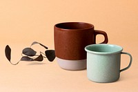 Minimal ceramic mug in brown