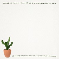 Paper note background psd with cactus plant