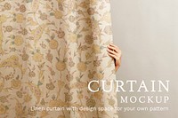Curtain mockup psd, home decor