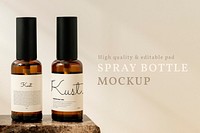 Spray bottle mockup psd for beauty and skincare