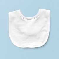 Newborn baby bib mockup psd, white cotton