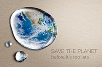 Environment background, save the planet text psd