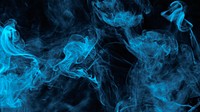 Blue smoke desktop wallpaper, aesthetic abstract background  