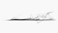 Abstract textured element psd smoke line, in black