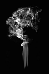 White smoke psd element, dark background