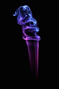 Elegant purple smoke psd, dark aesthetic background