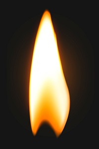 Lighter flame sticker, realistic burning fire image psd