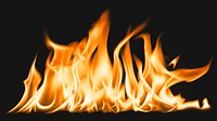 Bonfire flame sticker, realistic burning fire image vector