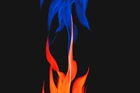 Blue flame background, aesthetic neon fire vector image