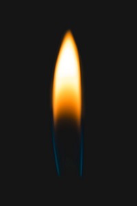 Lighter flame sticker, realistic burning fire image psd