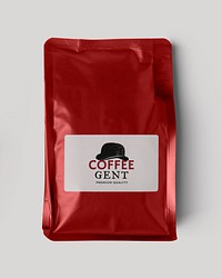 Coffee bag mockup psd, product packaging design