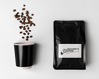 Coffee bag mockup psd, product packaging design