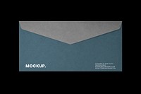 Blue envelope mockup, aesthetic stationery psd