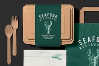 Food delivery mockup psd, eco-friendly product branding, new normal lifestyle concept