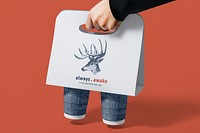 Deer paper cup holder, for takeaway