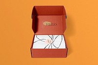 Aesthetic paper box mockup, packaging for small business psd