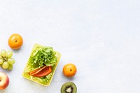 Kids healthy food background wallpaper, preparation of lunchbox