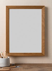 Blank wooden frame, kids room decor