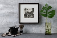 Picture frame mockup psd, masculine home decor, artwork by Paul Cézanne