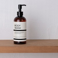 Body wash, pump bottle, skincare product packaging design