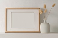 Blank photo frame, minimal rustic home interior decor