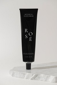 Cosmetic tube mockup, hand cream packaging psd, modern product backdrop