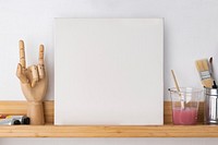 White canvas frame design, arts and craft decoration