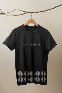 T-shirt apparel mockup, casual fashion in unisex design psd