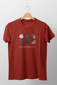 T-shirt apparel mockup, casual fashion in unisex design psd