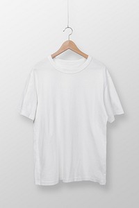 White oversized t-shirt, simple unisex apparel design