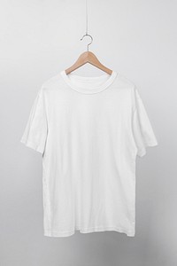 White oversized t-shirt, simple unisex apparel design