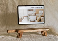 Digital tablet mockup psd, aesthetic home decor