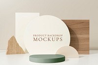 Earth tone product backdrop mockup, aesthetic design, editable psd