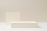 Beige product backdrop, minimal podiums background