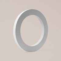 Gray oval frame, geometric shape sticker, isolated object design psd