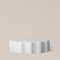 Gray product podium, cylinder shape design element