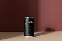 Can mockup psd, beverage product packaging design