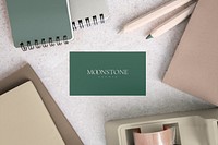 Business card mockup, minimal branding psd