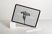 Tablet screen mockup, digital device design psd