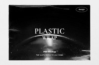 Plastic wrap mockup, product packaging design psd