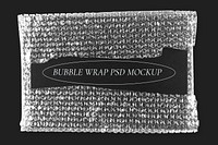 Bubble wrap mockup, product packaging design with book psd