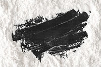 White  powder texture frame, black background psd