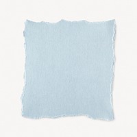 Torn blue paper textured shape with copy space