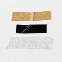 Washi tape, journal sticker, collage element psd set