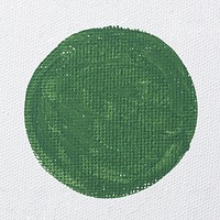 Green brush stroke, round frame, design element psd