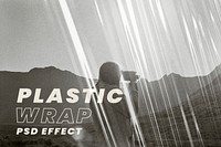 Plastic wrap psd effect, easy overlay add-on