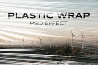 Plastic wrap PSD effect easy-to-use photoshop add on