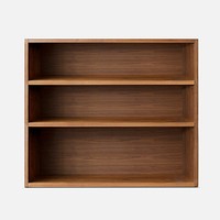 Brown wooden book shelf psd