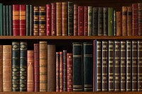 Antique book library collection, vintage background